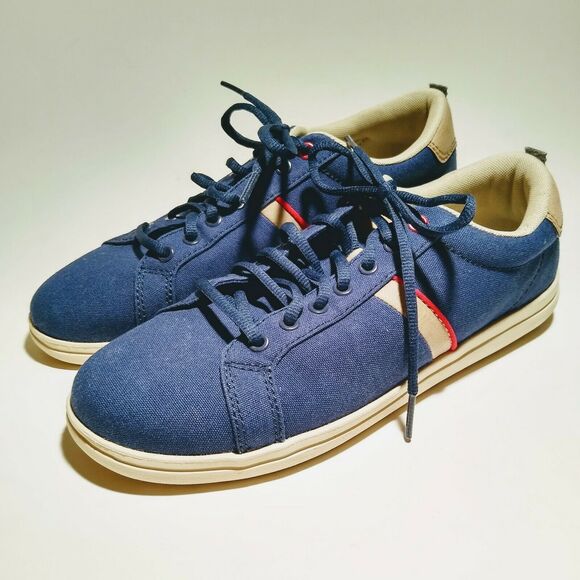 Crocs Mens Size 7 Torino Lace Up Tennis Shoe Sneaker Blue Khaki New